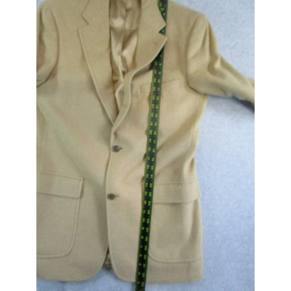 Brooks Brothers Blazer Mens 39 Long Camel Hair Tan Gold Sport Coat Jacket Luxury